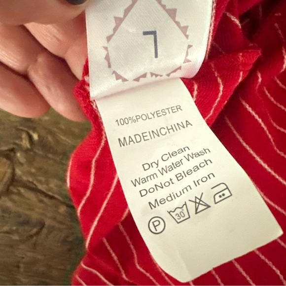 LoveThyBeast Stripe Dog Bodysuit Red Size Large - Picture 5 of 5